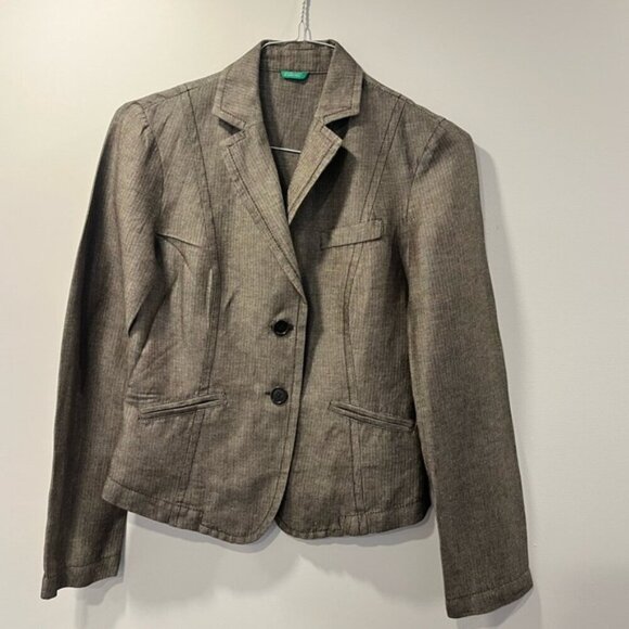 United Colors Of Benetton Jackets & Blazers - Dark Academia Preppy Classic Tailored Blazer size 8 10 Business Casual
